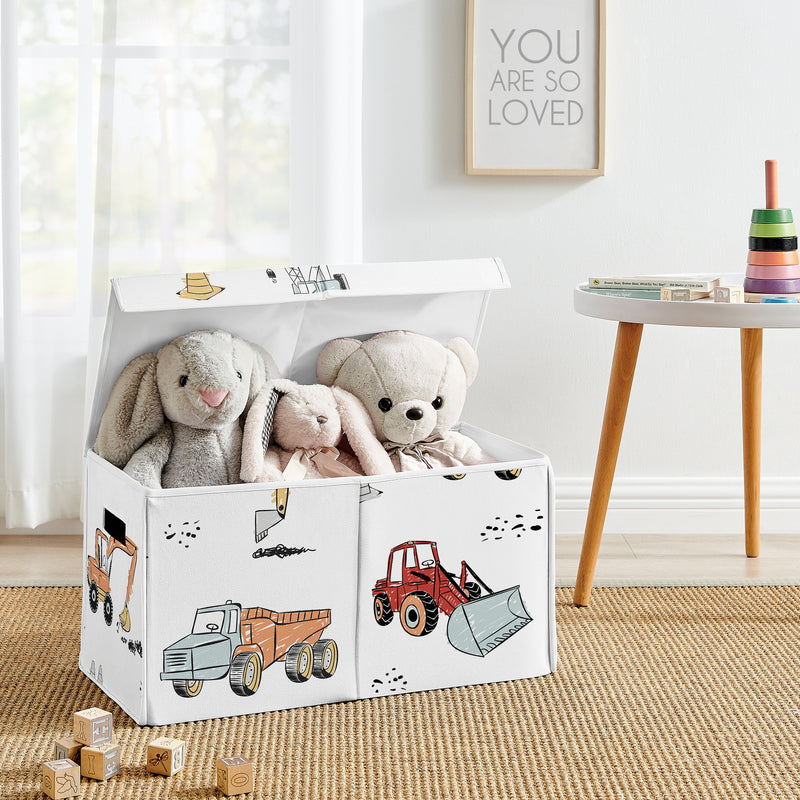 Construction Truck Collection Fabric Toy Bin Storage