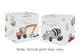 Construction Truck Collection Foldable Fabric Storage Bins