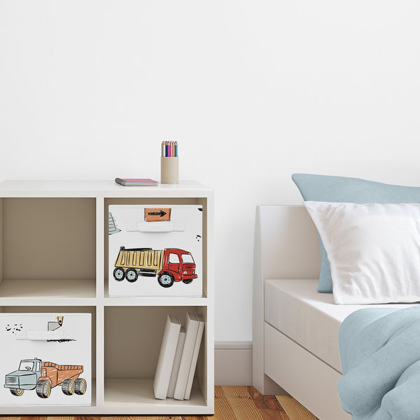 Construction Truck Collection Foldable Fabric Storage Bins alternate view