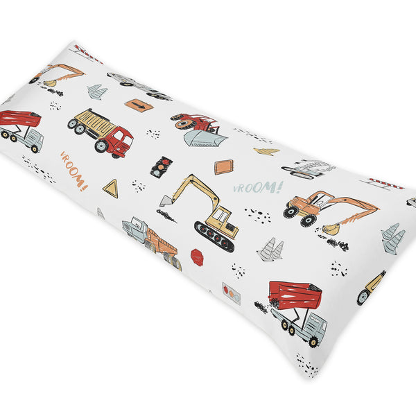 Construction Truck Collection Full Length Body Pillow Cover