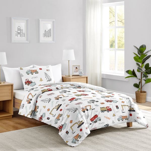 Construction Truck Collection Twin Bedding