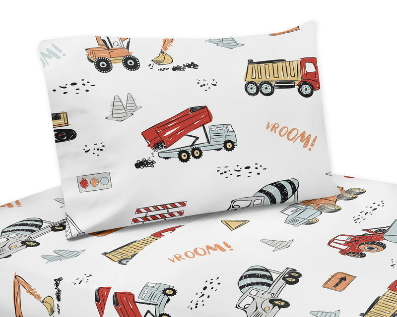 Construction Truck Collection Twin Sheet Set