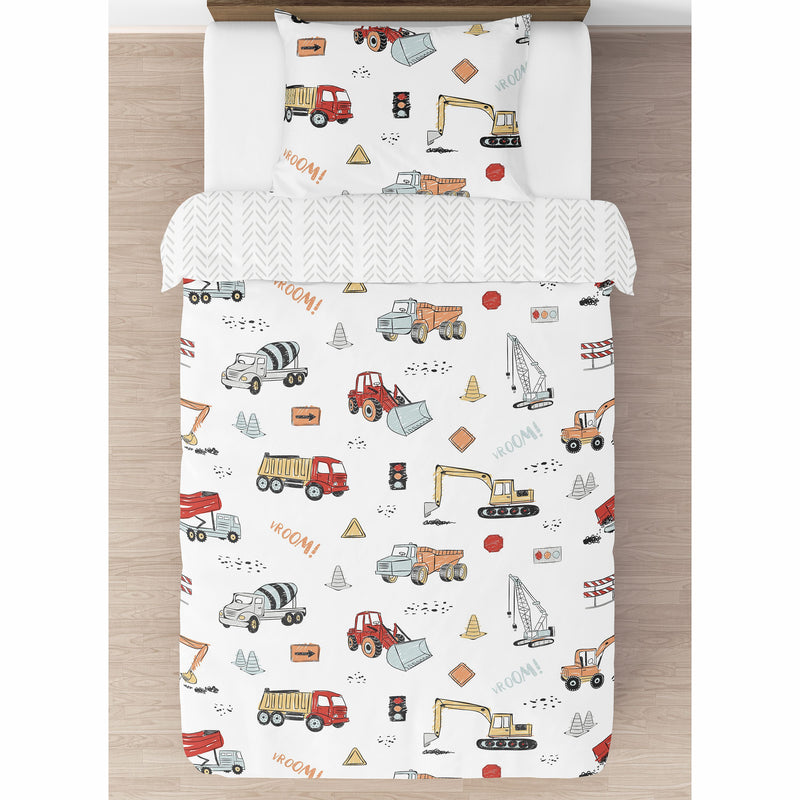 Construction Truck Collection Twin Bedding