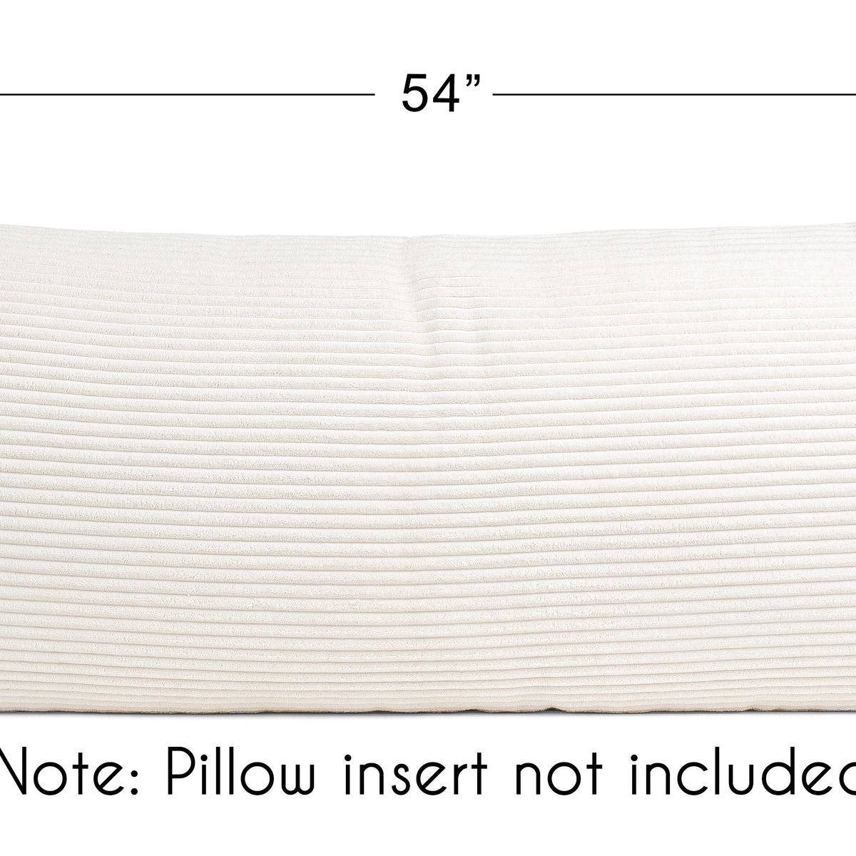 White Corduroy Collection Full Length Body Pillow Cover