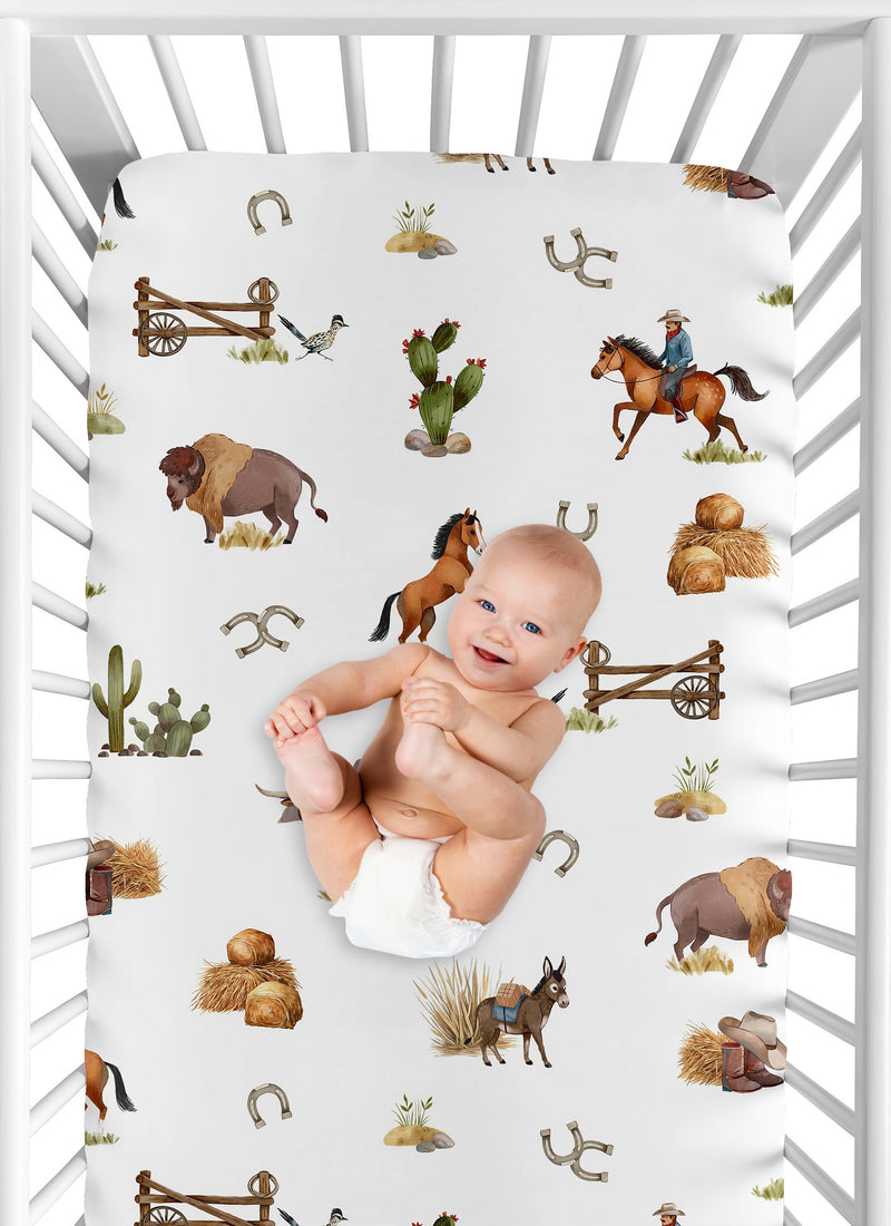 Country Western Collection Crib Sheet