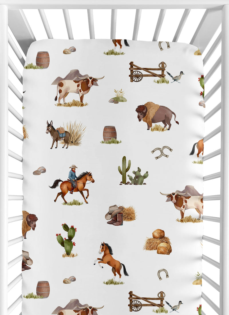 Country Western Collection Crib Sheet
