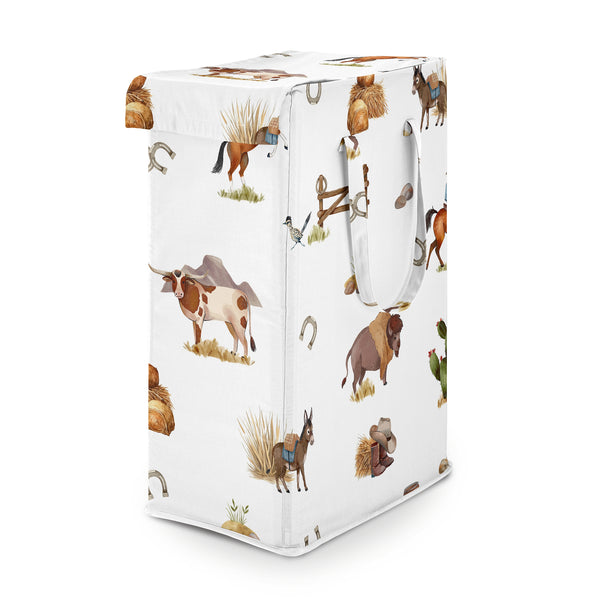 Country Western Collection Laundry Hamper with Handles