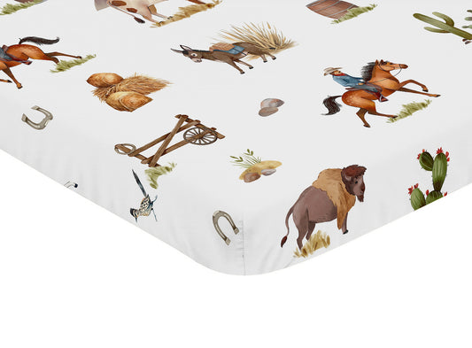 Country Western Collection Mini Crib Sheet