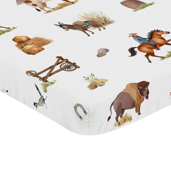 Country Western Collection Mini Crib Sheet alternate view