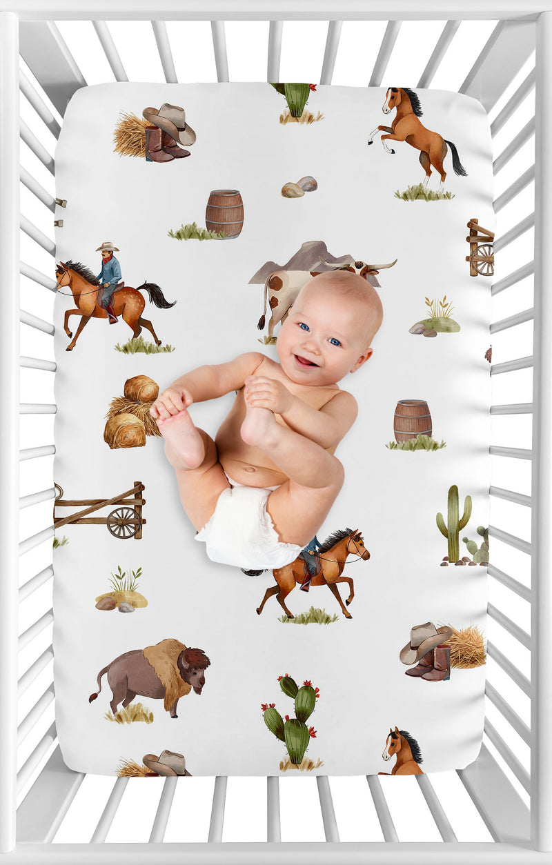 Country Western Collection Mini Crib Sheet