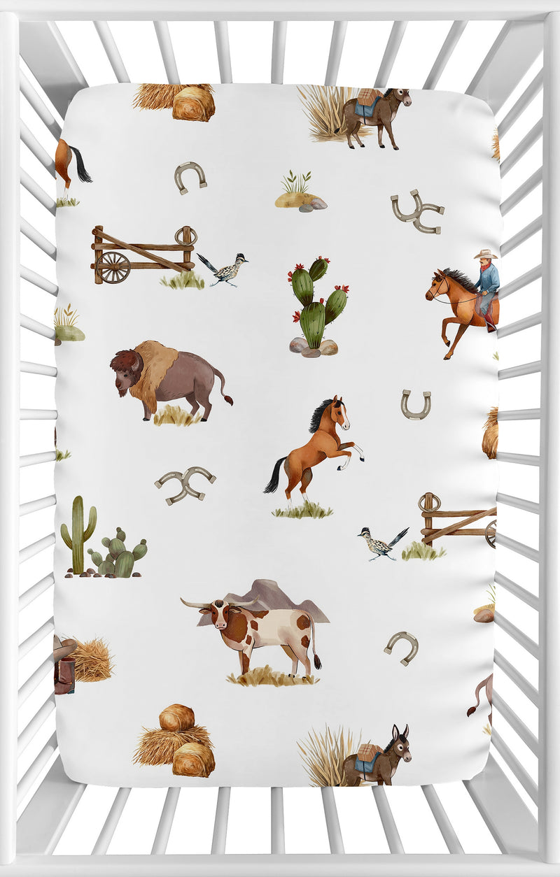 Country Western Collection Mini Crib Sheet