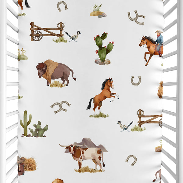 Country Western Collection Mini Crib Sheet