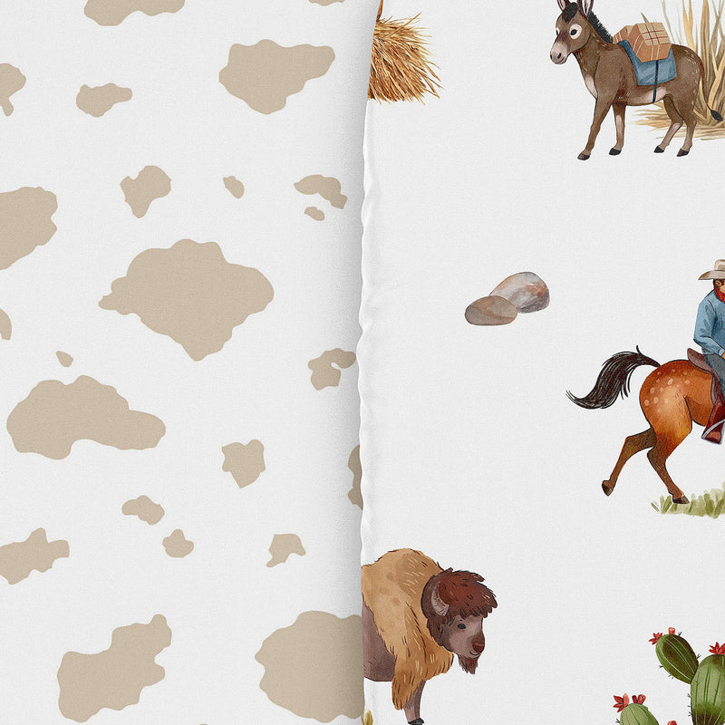 Country Western Collection 2 Pack Baby Bassinet Fitted Sheets