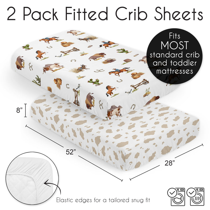 Country Western Collection 2 Pack Crib Sheets