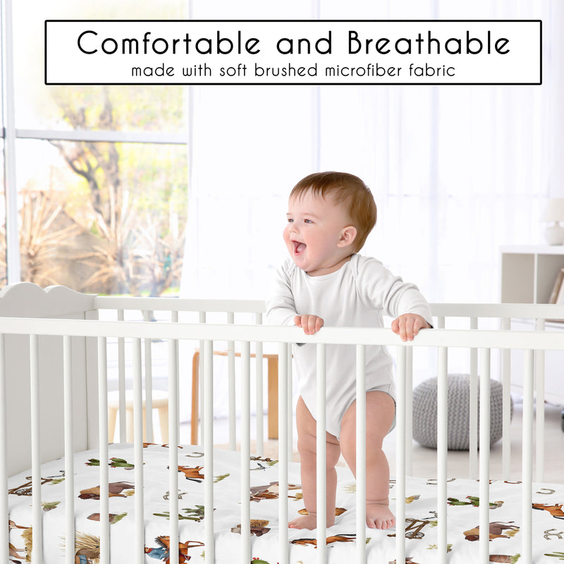 Country Western Collection 4 Piece Crib Bedding