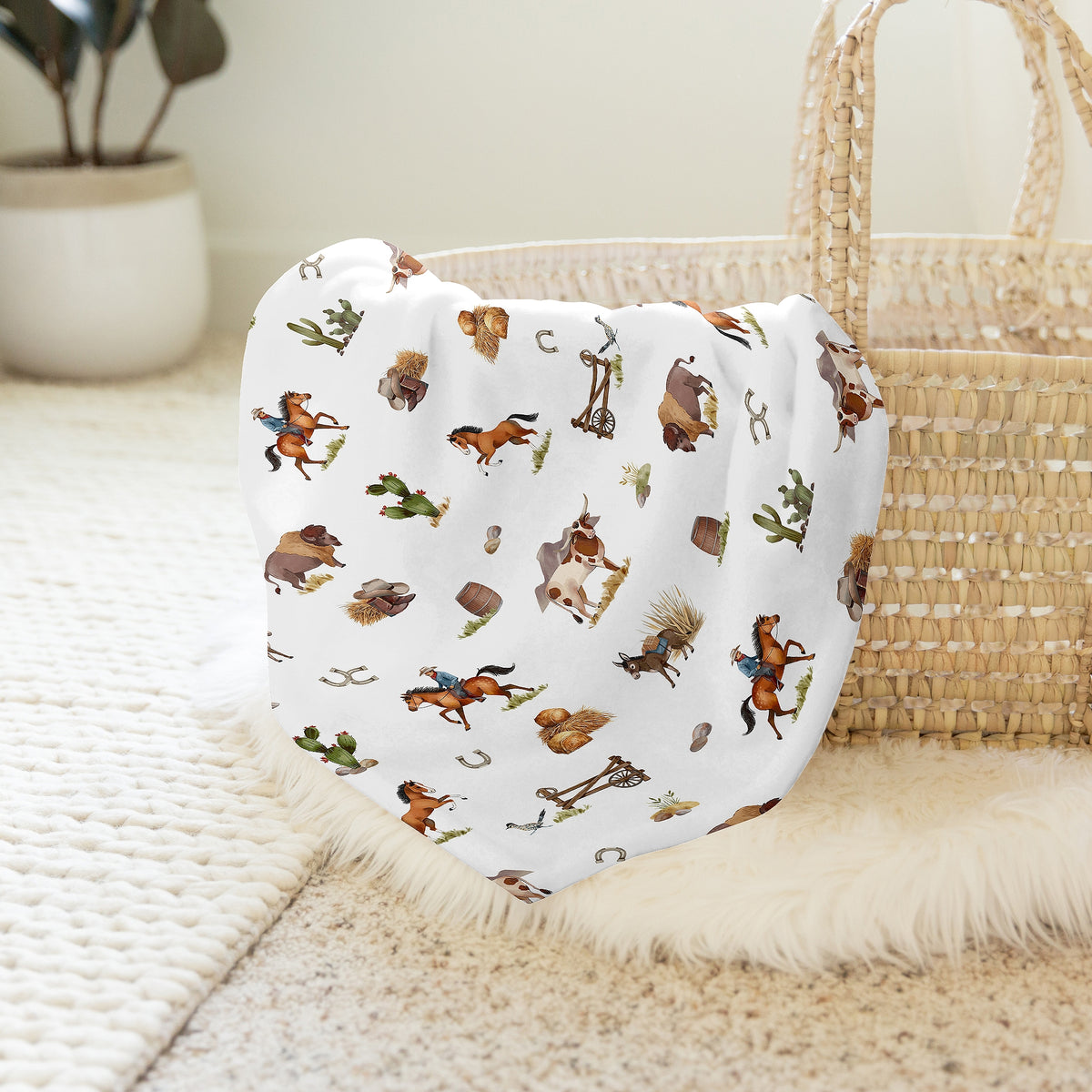 Country Western Collection Baby Swaddle Blanket