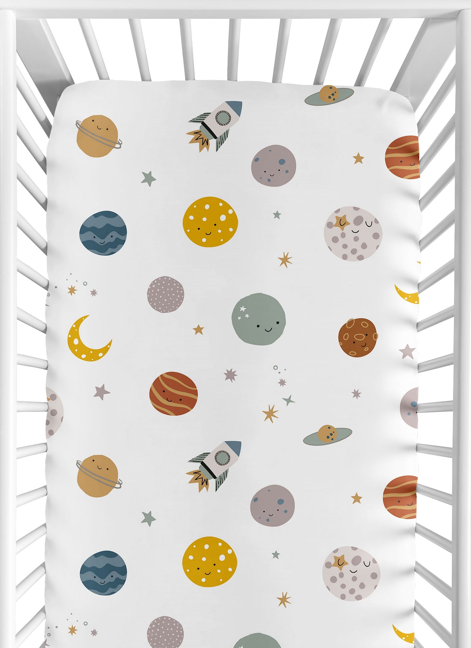 Space Galaxy Collection Crib Sheet