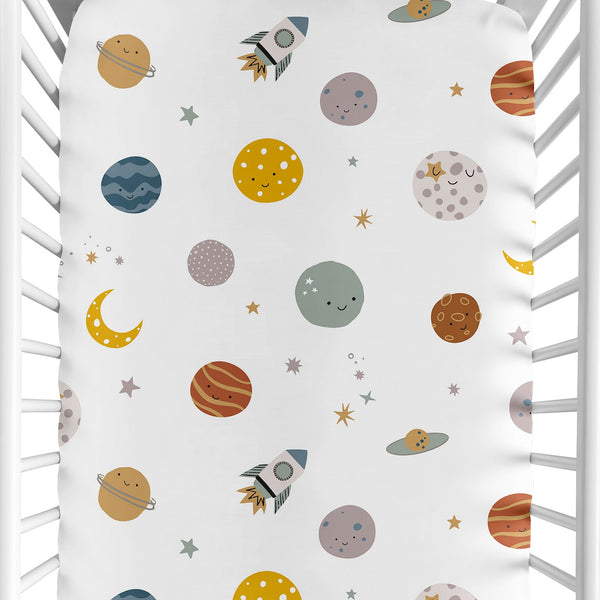 Space Galaxy Collection Crib Sheet