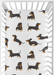 Cartoon Puppy Dog Collection Dachshund Crib Sheet