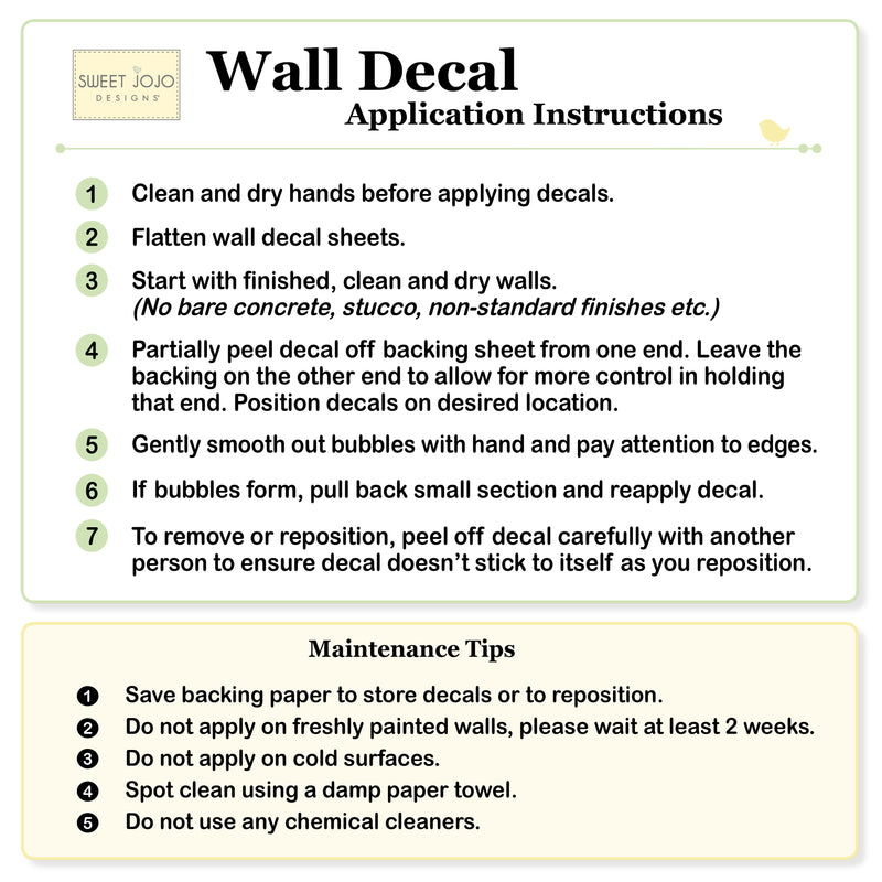 Watercolor Floral Pink and Grey Collection Peel and Stick Wall Decal Stickers - Set of 4 Sheets