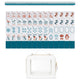 Blue Art Deco Collection American Mahjong Tile Set (160pc) 1.24in. Layered Acrylic with Travel Bag