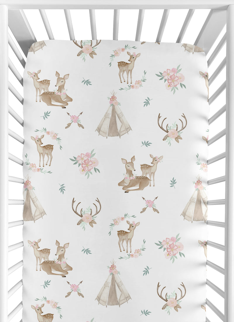 Deer Floral Collection 2 Pack Crib Sheets