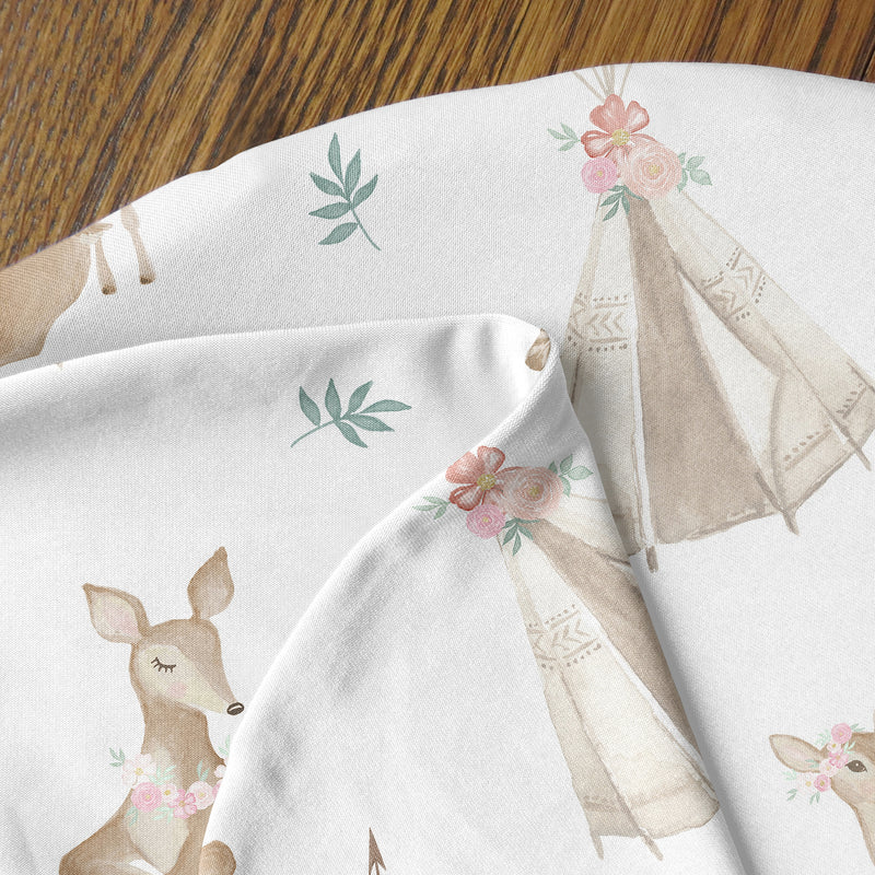 Deer Floral Collection Nursing Breastfeeding Pillow Cover