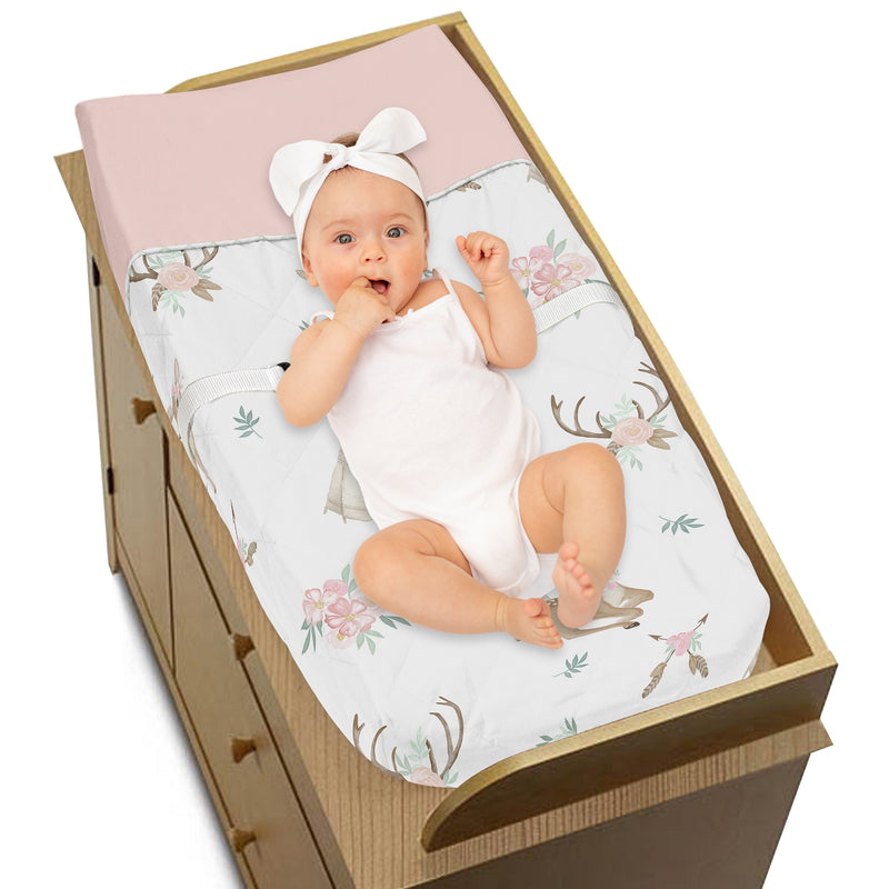 Deer Floral Collection Changing Pad Cover