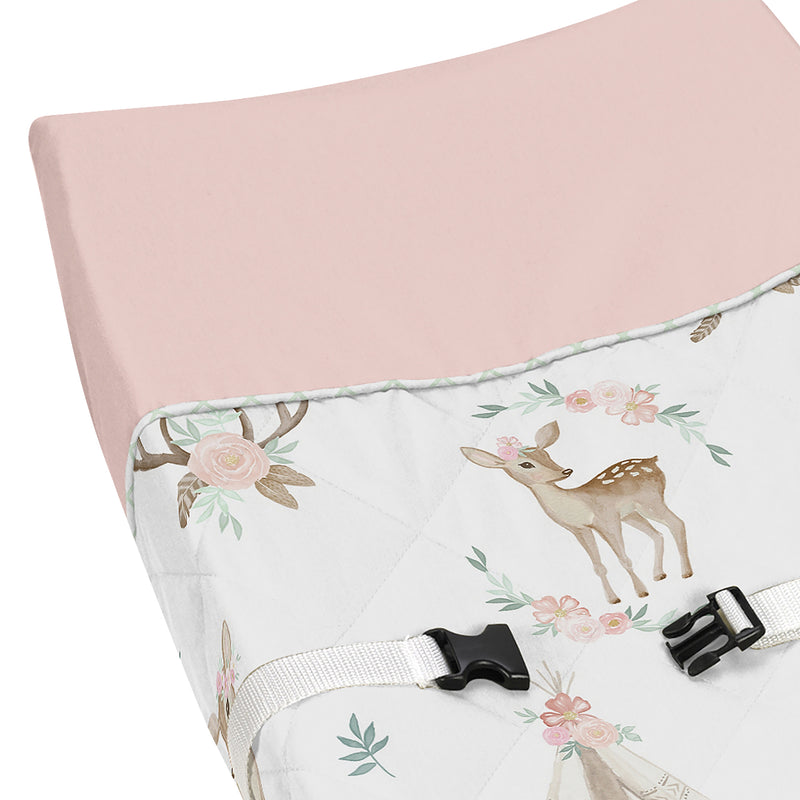 Deer Floral Collection Changing Pad Cover