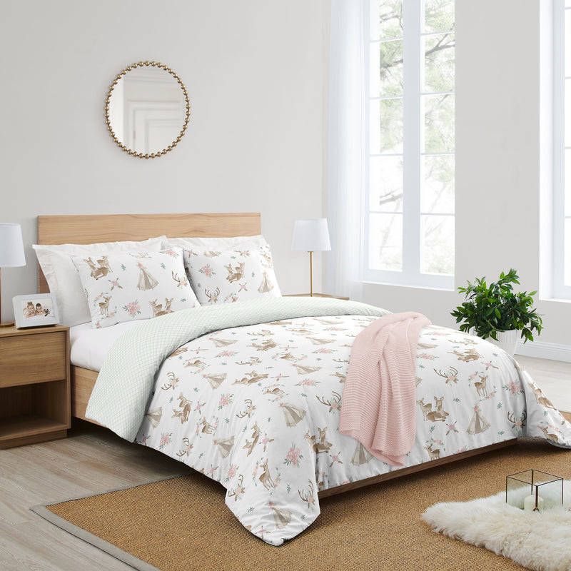Deer Floral Collection Full/Queen Bedding