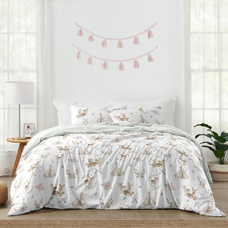 Deer Floral Collection Full/Queen Bedding