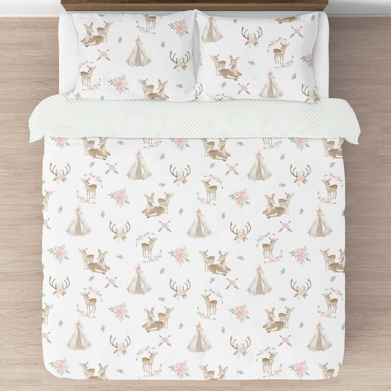 Deer Floral Collection Full/Queen Bedding