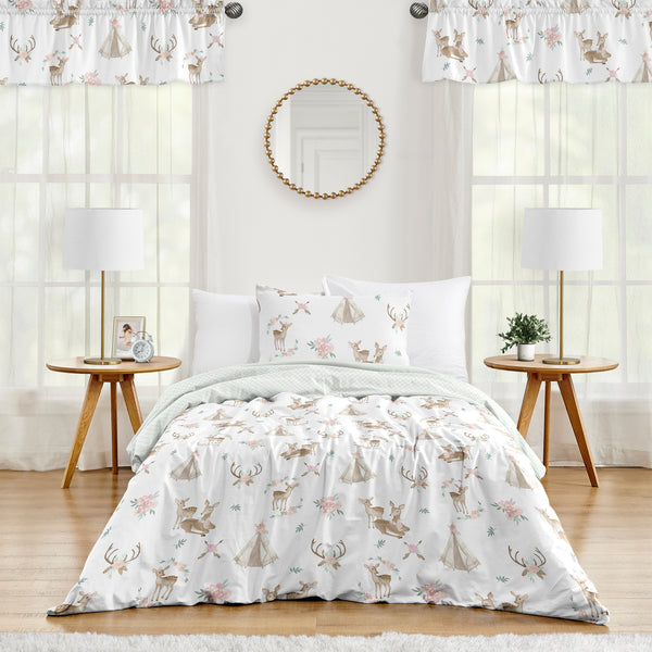 Deer Floral Collection Twin Bedding alternate view