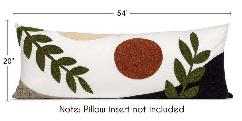 Boho Desert Leaf Collection Full Length Body Pillow Cover