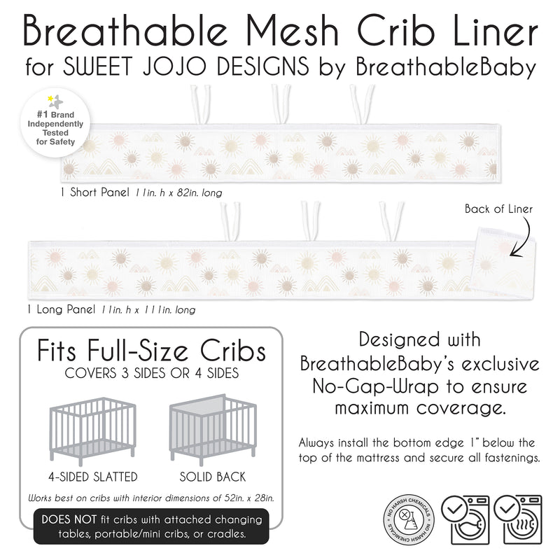 Desert Sun Collection Sweet Jojo Designs + BreathableBaby Breathable Mesh Crib Liner