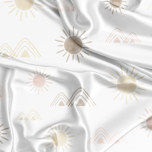 Desert Sun Collection Satin Fitted Crib Sheet