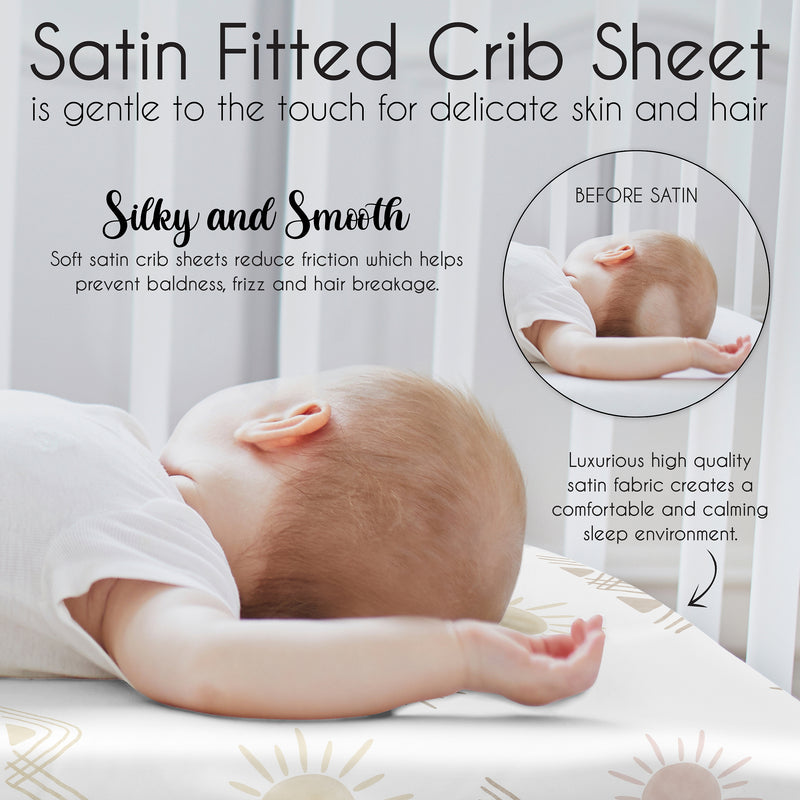 Desert Sun Collection Satin Fitted Crib Sheet