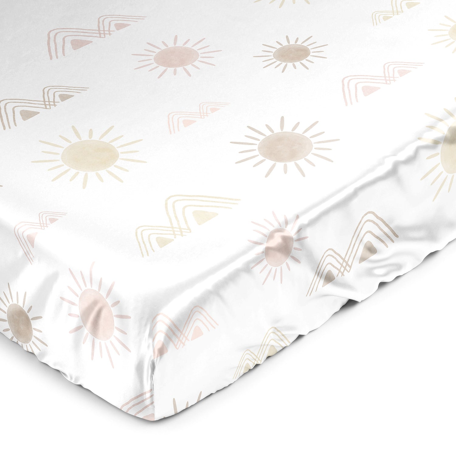 Desert Sun Collection Satin Fitted Crib Sheet