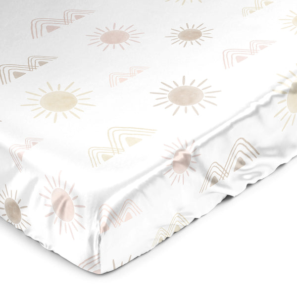 Desert Sun Collection Satin Fitted Crib Sheet