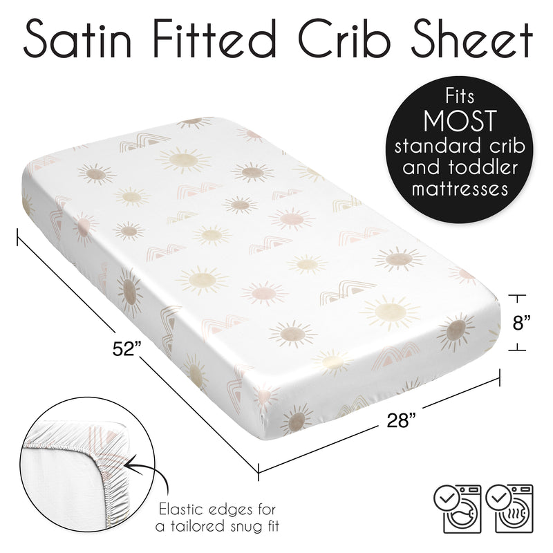 Desert Sun Collection Satin Fitted Crib Sheet