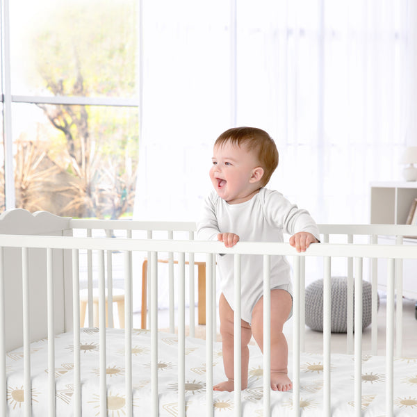 Desert Sun Taupe Collection Crib Sheet alternate view
