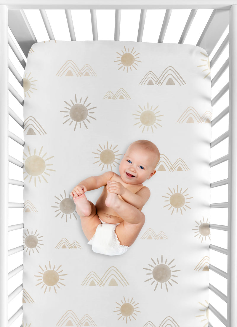 Desert Sun Taupe Collection Crib Sheet