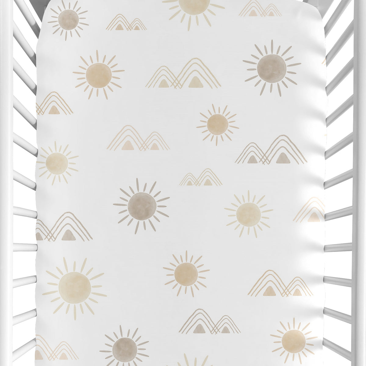 Desert Sun Taupe Collection Crib Sheet
