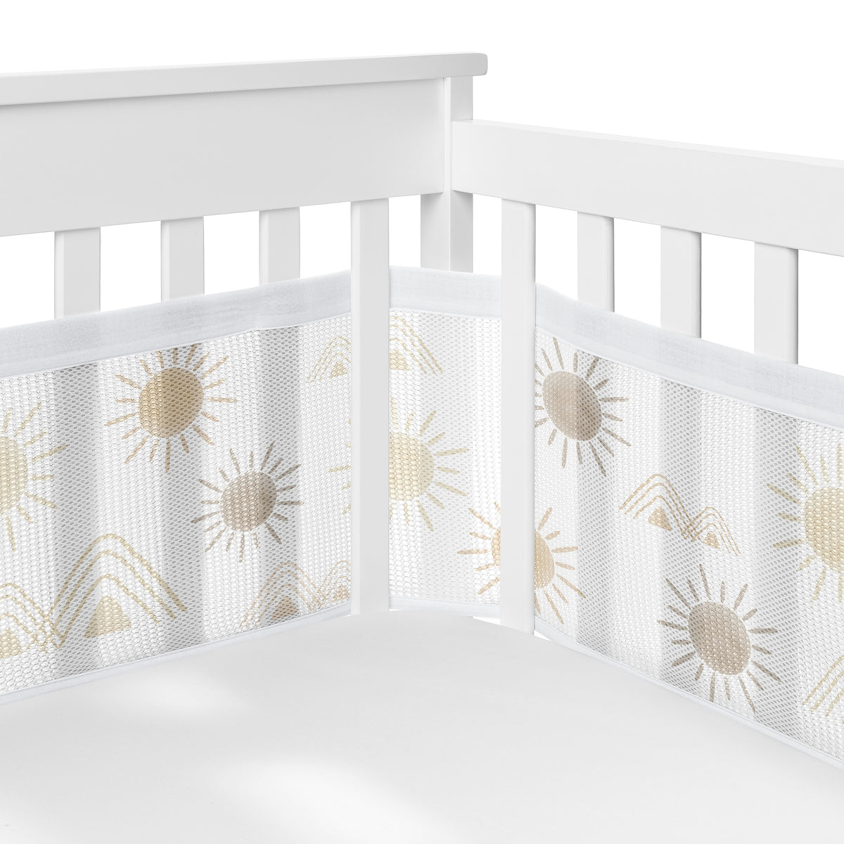 Desert Sun Taupe Collection Sweet Jojo Designs 6 Piece Crib Bedding + BreathableBaby Breathable Mesh Liner