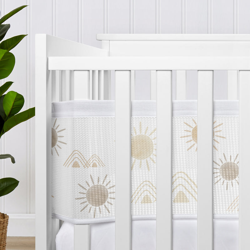Desert Sun Taupe Collection Sweet Jojo Designs + BreathableBaby Breathable Mesh Crib Liner