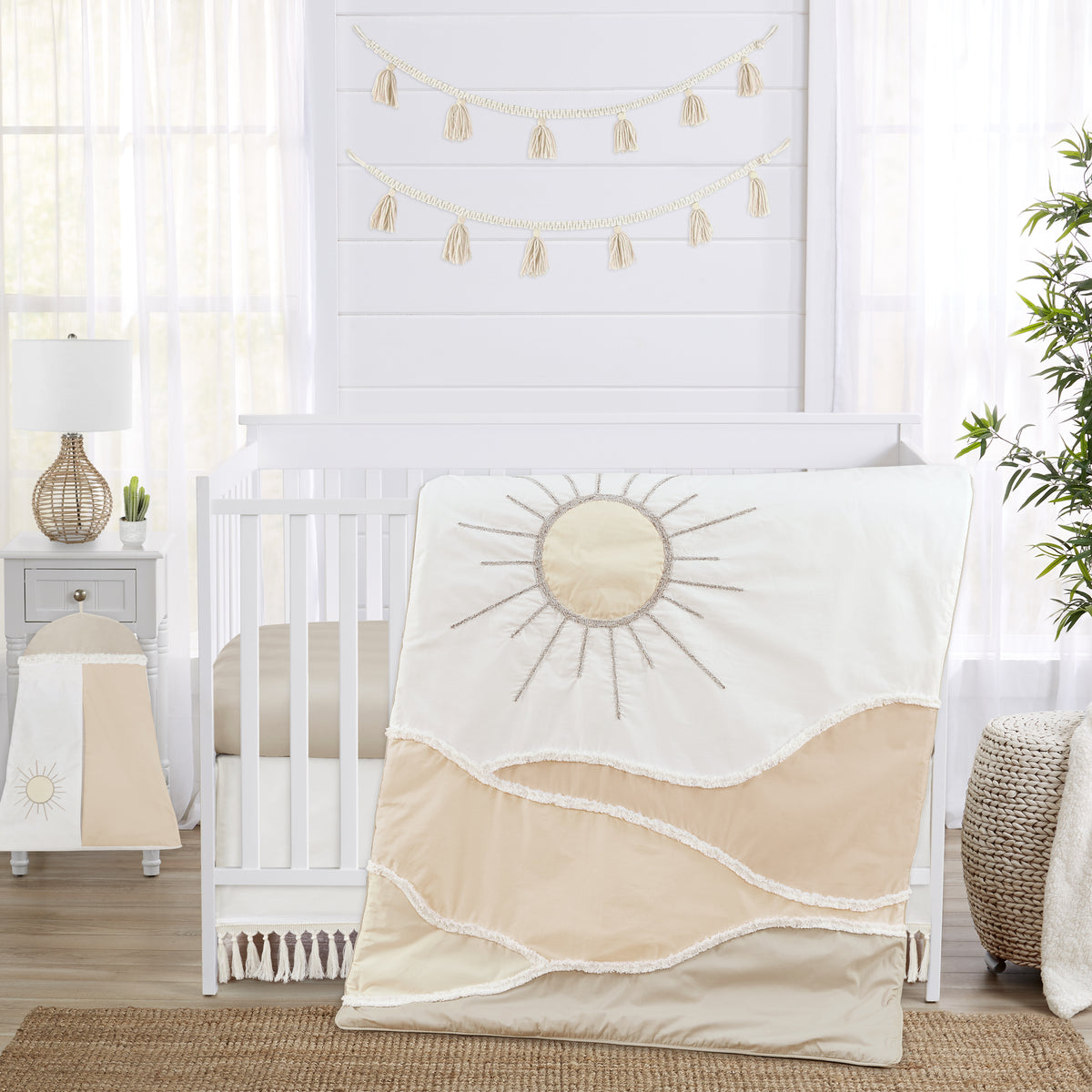 Desert Sun Taupe Collection 4 Piece Crib Bedding