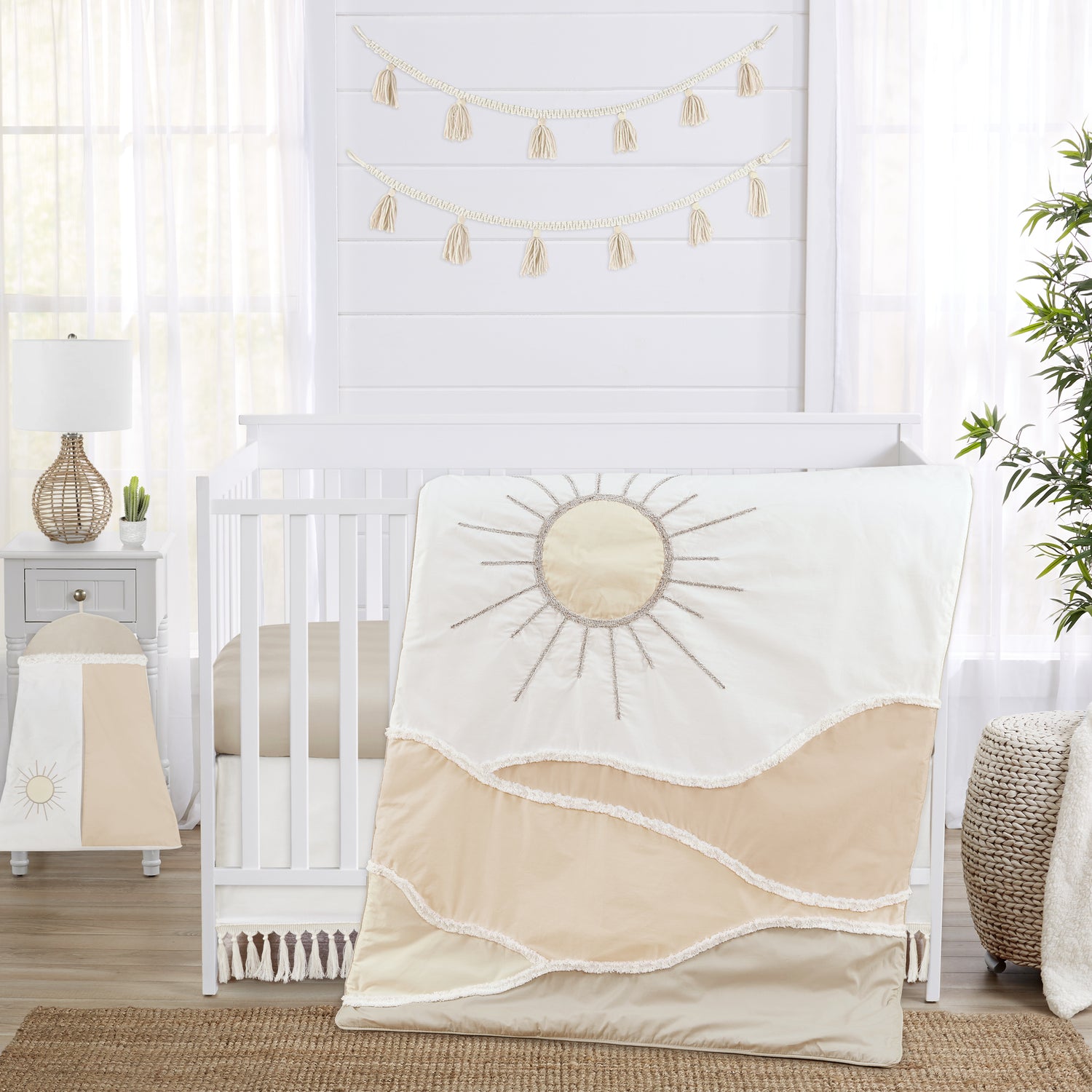 Desert Sun Taupe Collection 4 Piece Crib Bedding