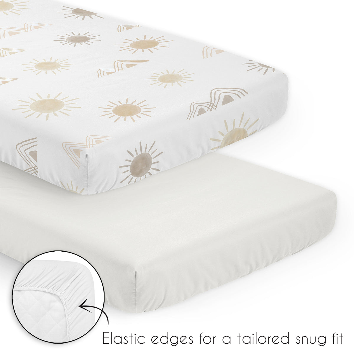 Desert Sun Taupe Collection 3 Piece Mini Crib Bedding Set