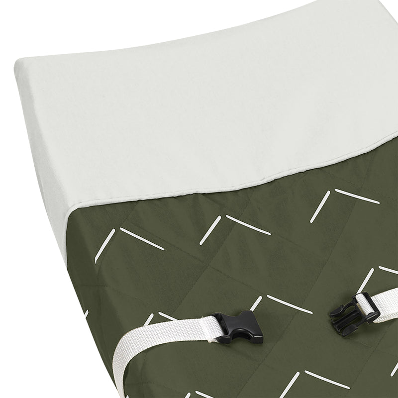 Diamond Tuft Hunter Green Collection Changing Pad Cover