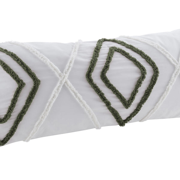 Diamond Tuft Hunter Green Collection Body Pillow Cover Case